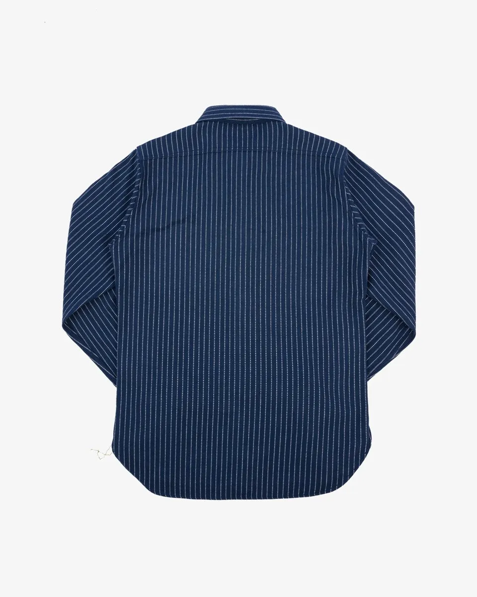 IHSH-402-NAV 12oz Ultra Heavy Flannel Chalk Stripe Work Shirt Navy sold by Brooklyn Clothing Co. product image thumbnail 3
