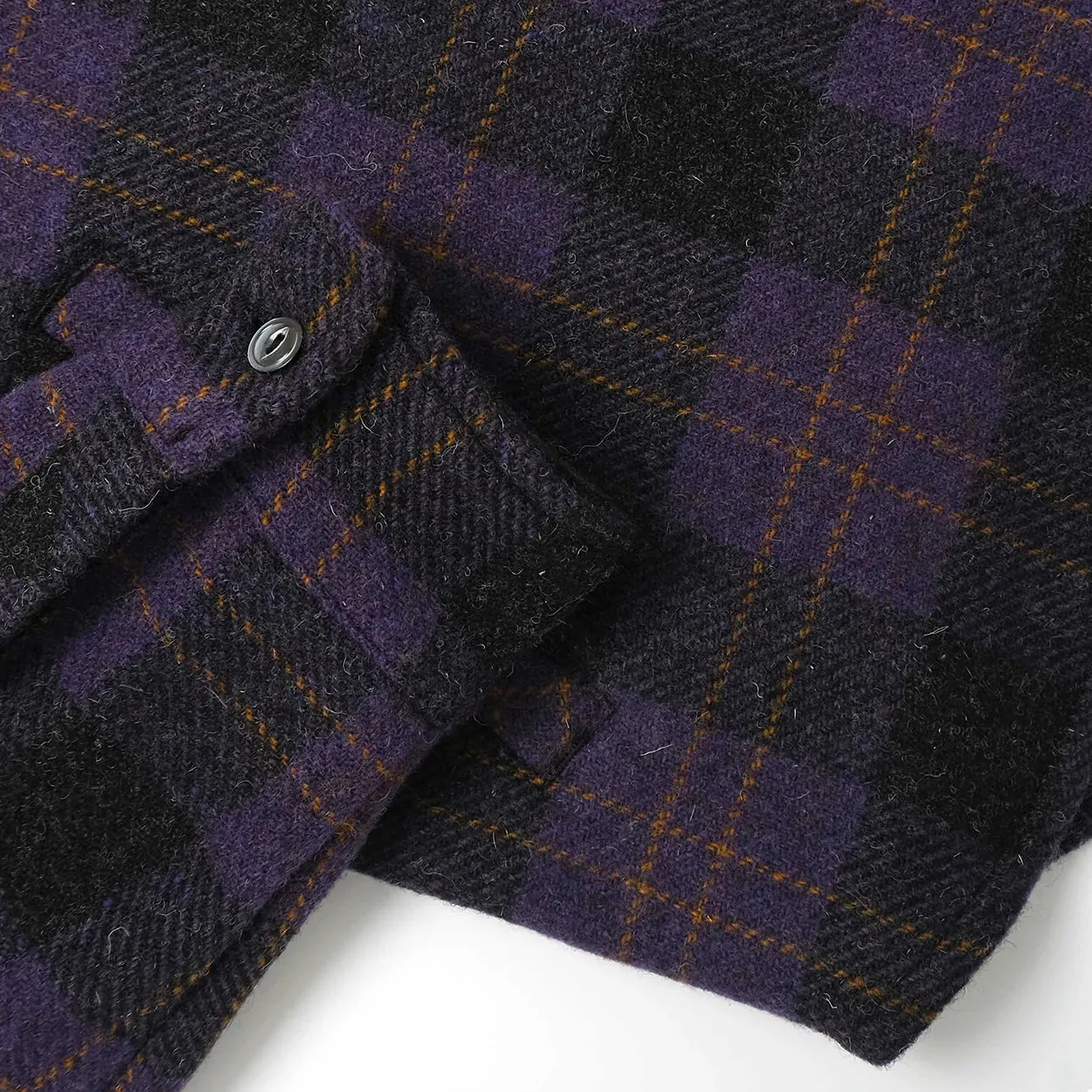 Plum Plaid Wool Zip Overshirt sold by Brooklyn Clothing Co. product image thumbnail 3