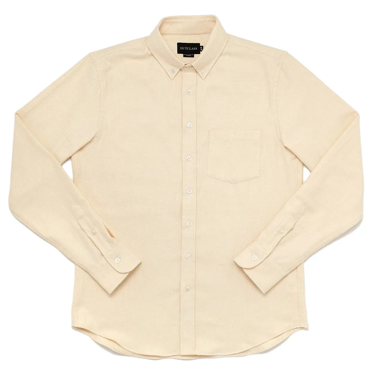 Ecru Twill Flannel Shirt sold by Brooklyn Clothing Co.