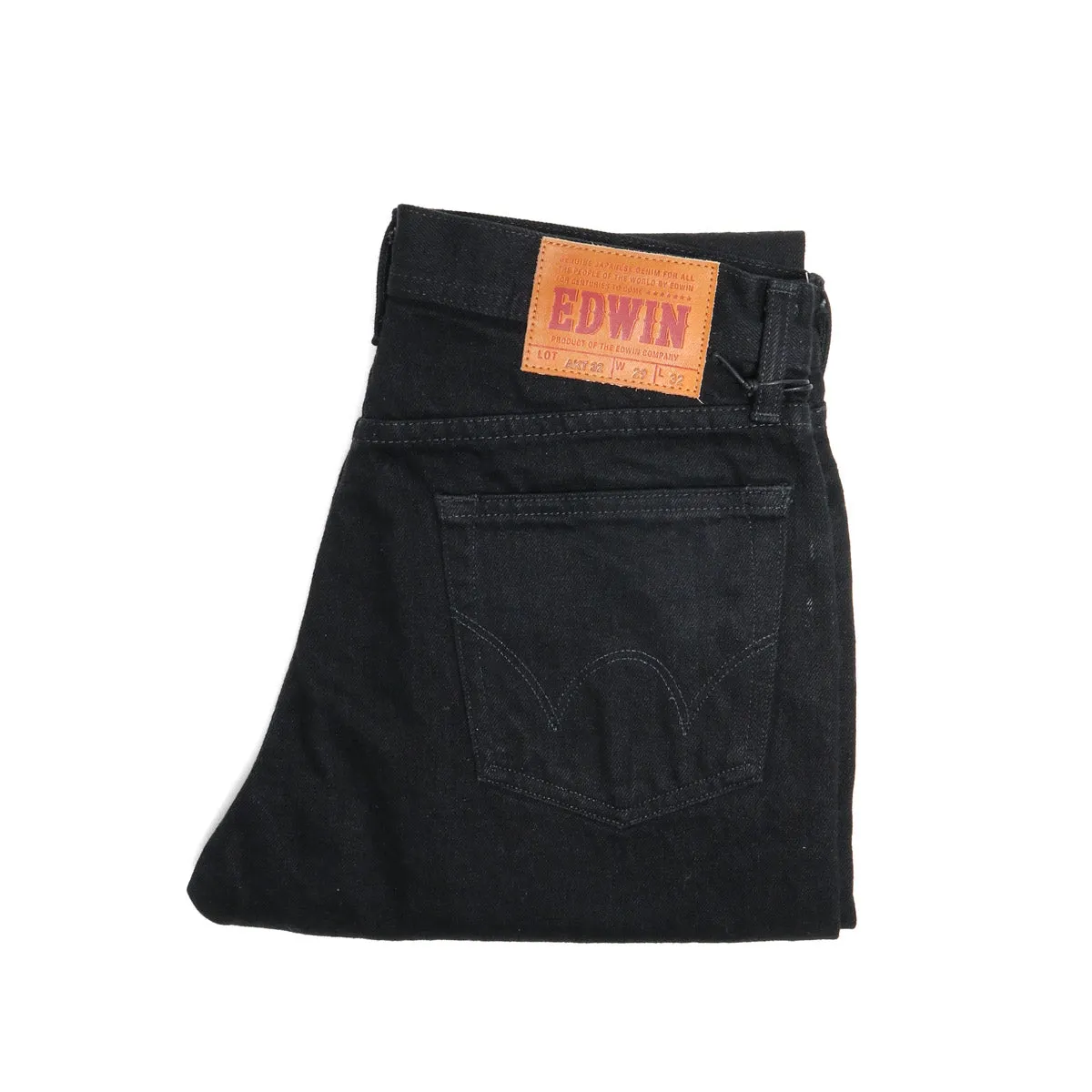 AKT32 13.5oz Japanese Selvedge Denim Wet Black Slim Taper sold by Brooklyn Clothing Co.