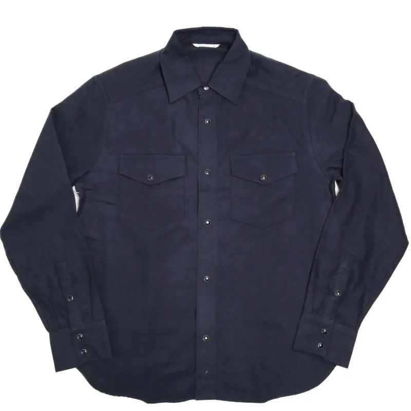 Snap Western Shirt Midnight Shadow Stripe sold by Brooklyn Clothing Co.