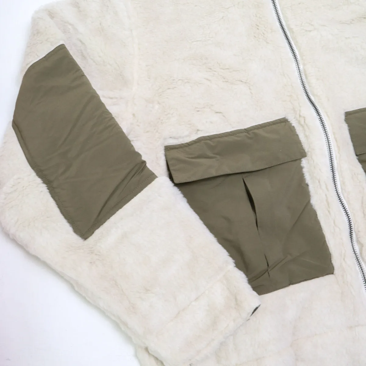 Fleece Jacket Ecru Wool Fleece sold by Brooklyn Clothing Co. product image thumbnail 3