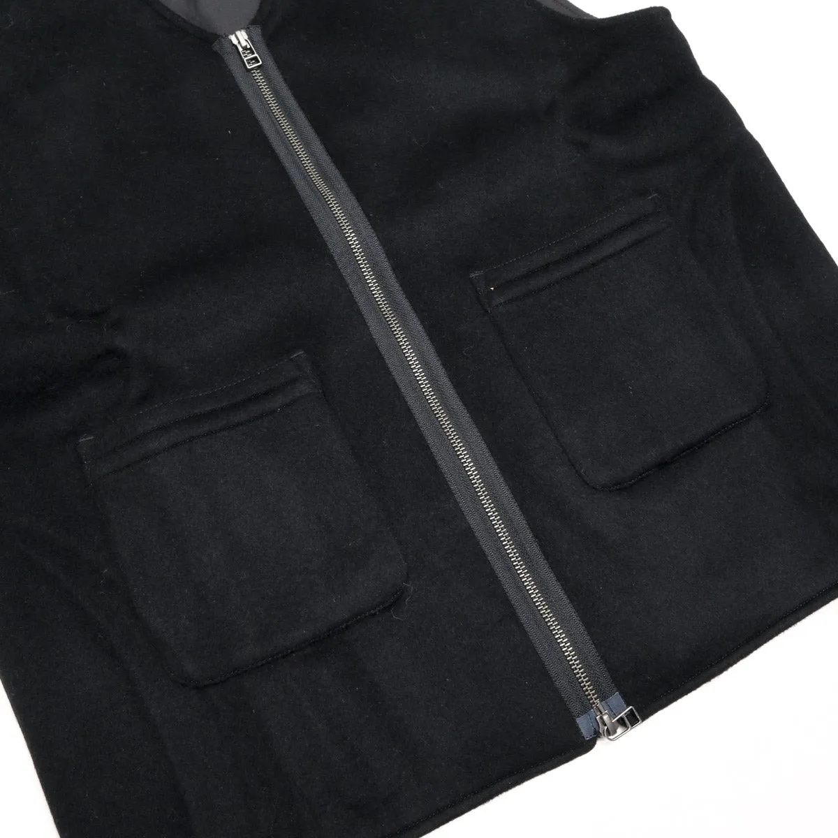 Zip Vest Black Cashmere Wool sold by Brooklyn Clothing Co. product image thumbnail 3