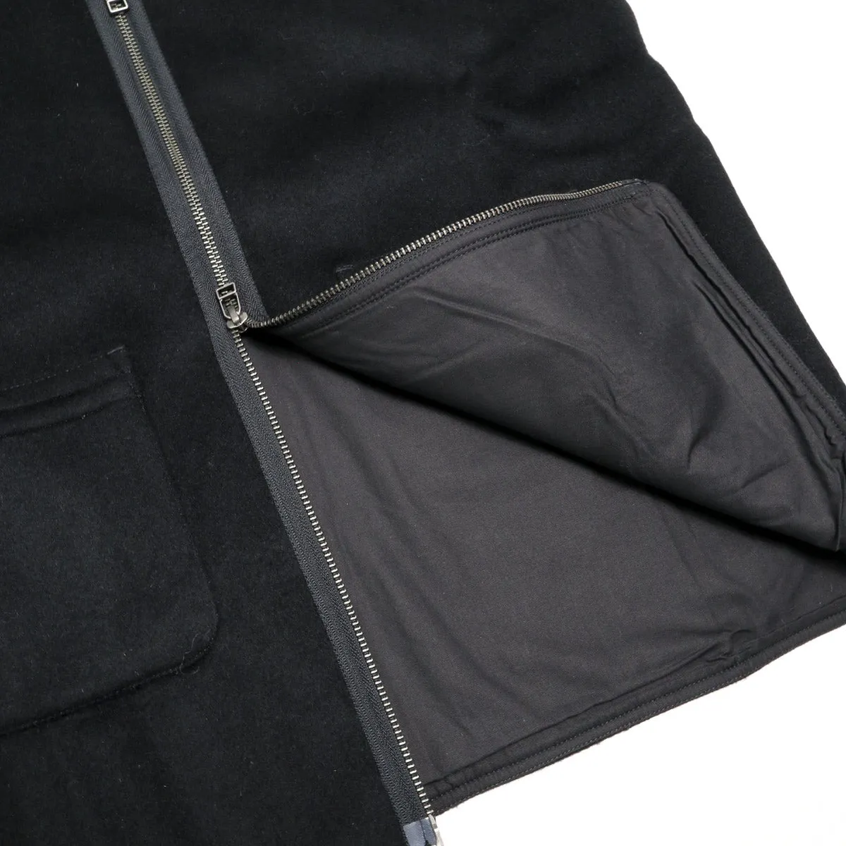 Zip Vest Black Cashmere Wool sold by Brooklyn Clothing Co. product image thumbnail 4