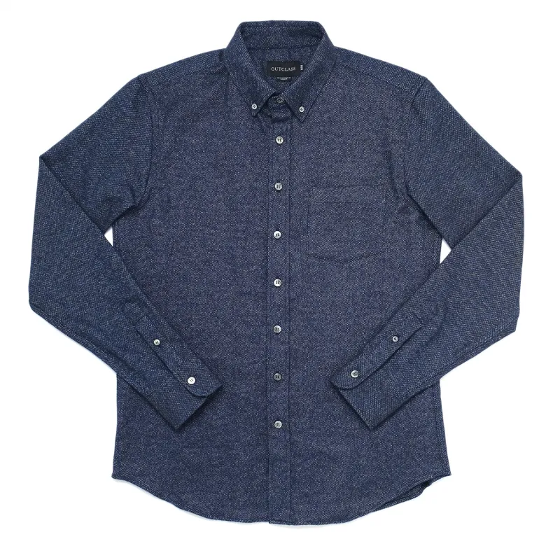 Indigo Tweed Flannel Shirt sold by Brooklyn Clothing Co.