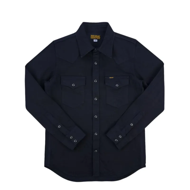 IHSH-396-BLK 13.5oz Denim Western Shirt Black sold by Brooklyn Clothing Co.