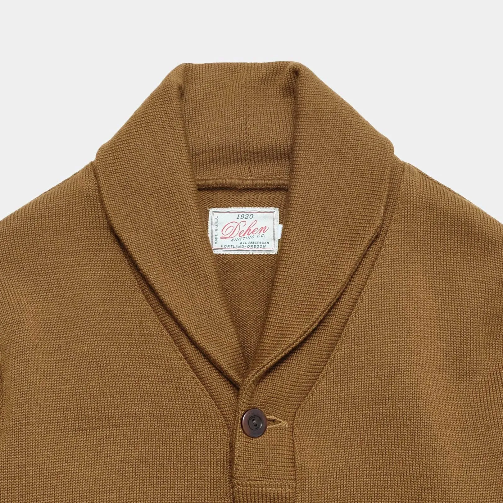 Shawl Sweater Coat Dark Tan sold by Brooklyn Clothing Co. product image thumbnail 2