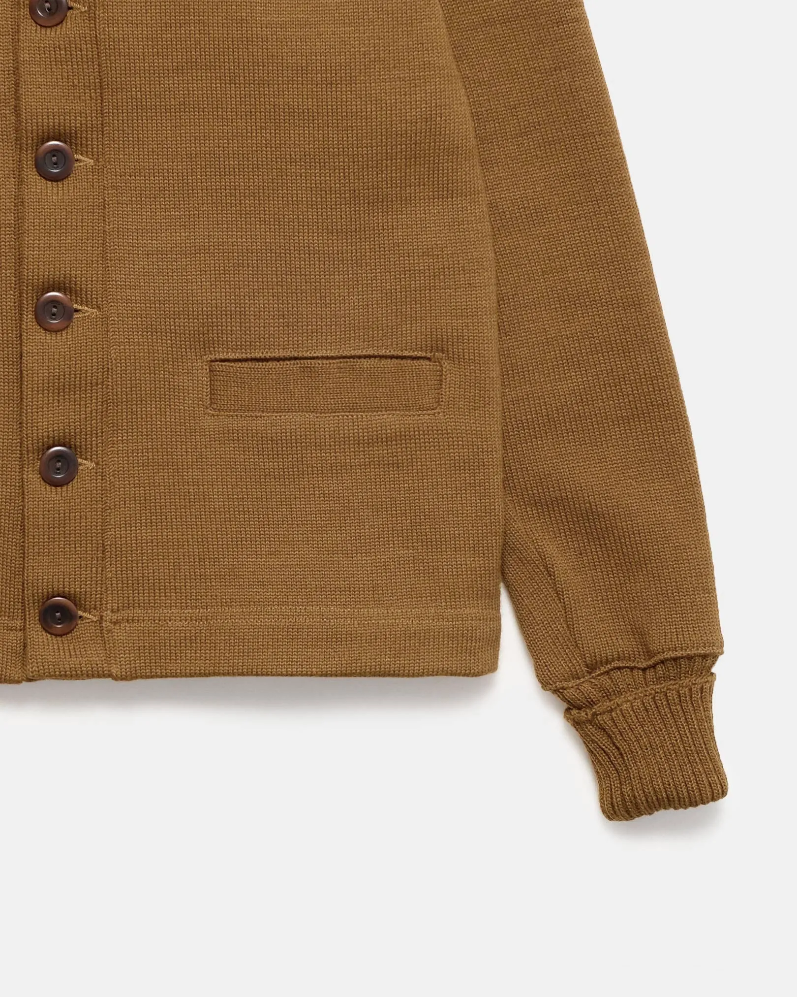 Shawl Sweater Coat Dark Tan sold by Brooklyn Clothing Co. product image thumbnail 3