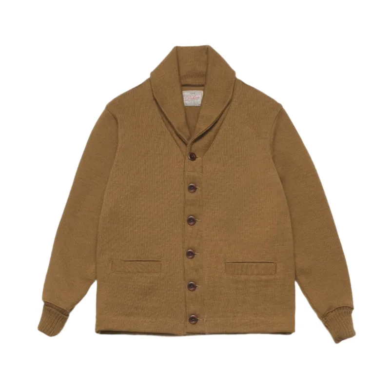 Shawl Sweater Coat Dark Tan sold by Brooklyn Clothing Co.