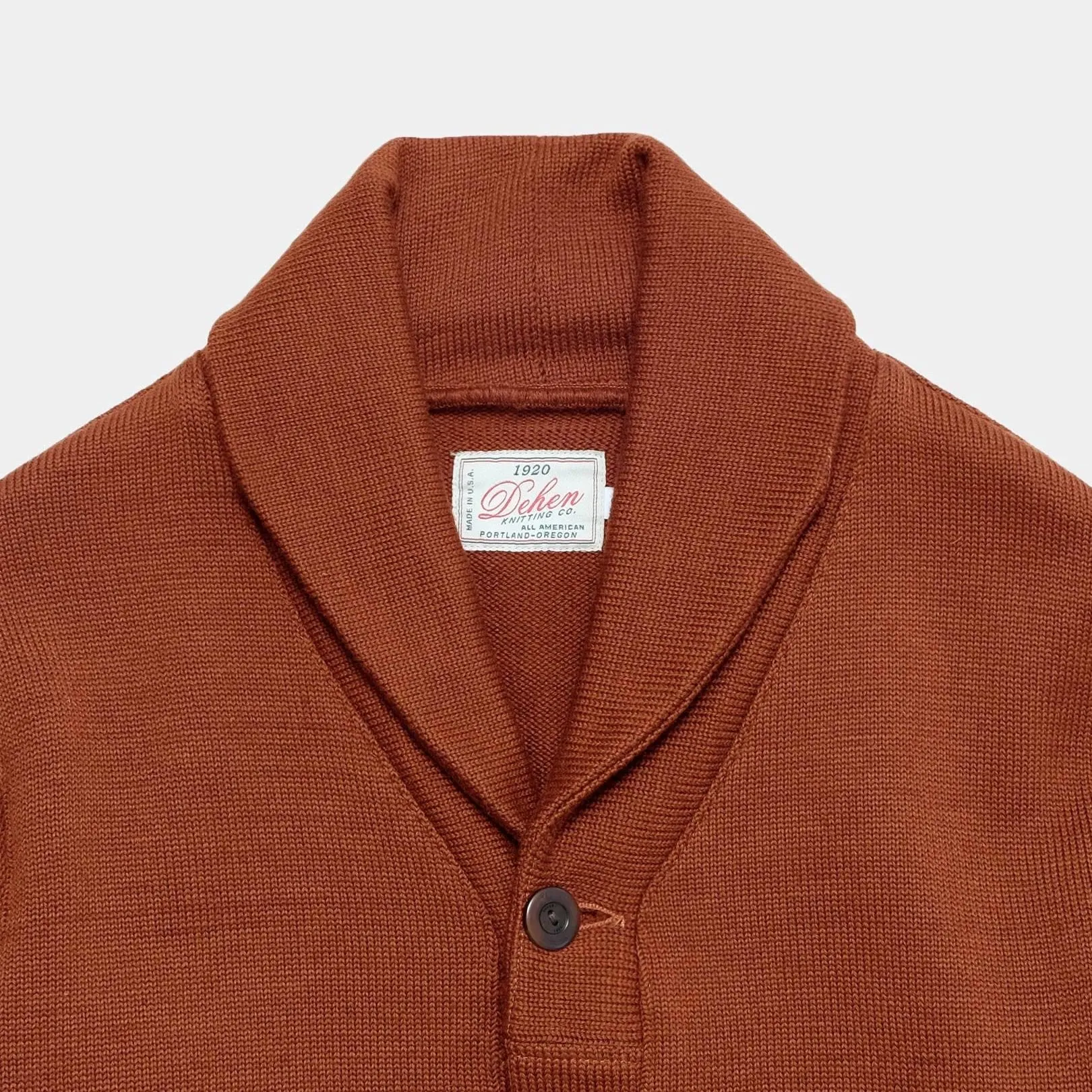 Shawl Sweater Coat Burnt Orange sold by Brooklyn Clothing Co. product image thumbnail 2