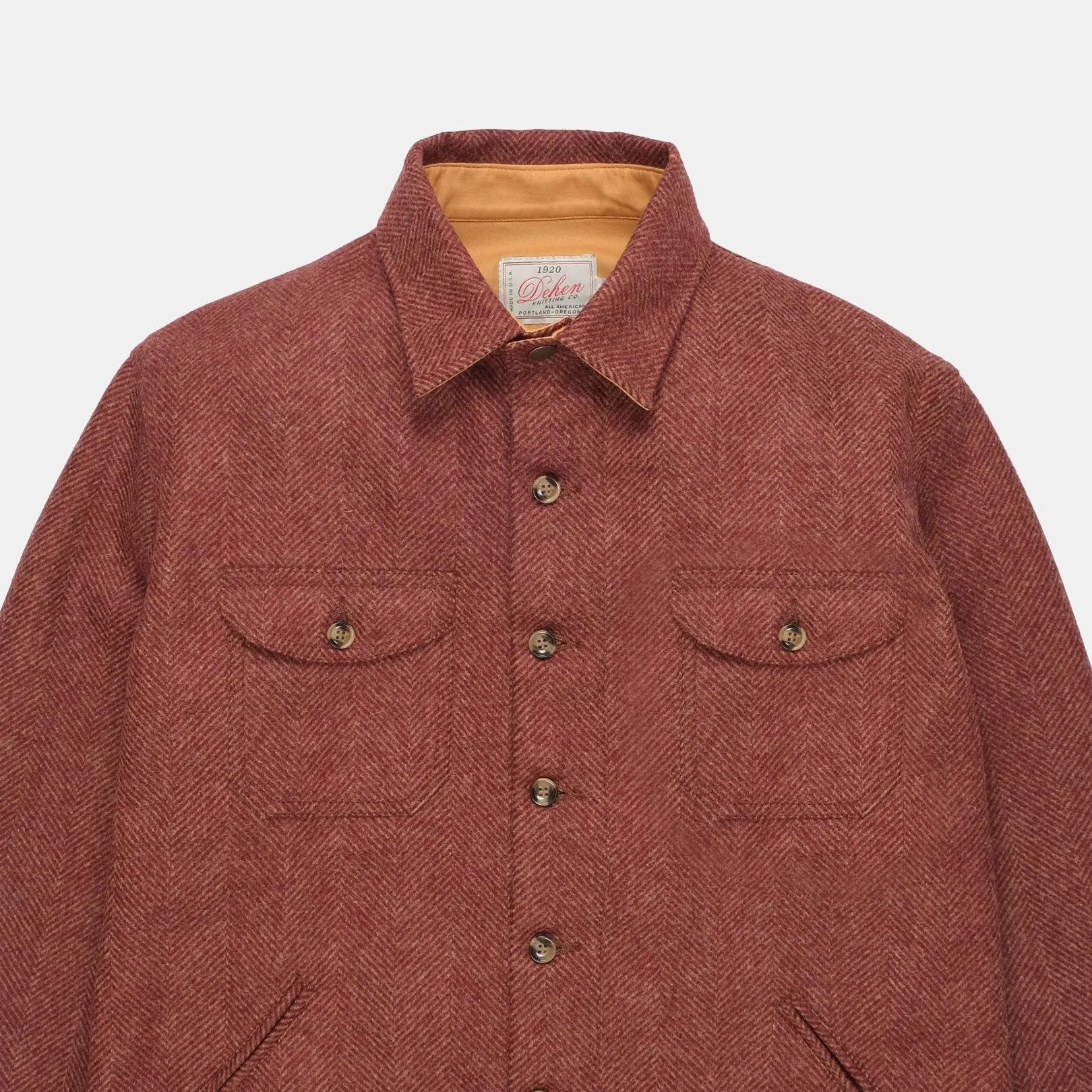 Crissman Overshirt Brick Herringbone sold by Brooklyn Clothing Co. product image thumbnail 3