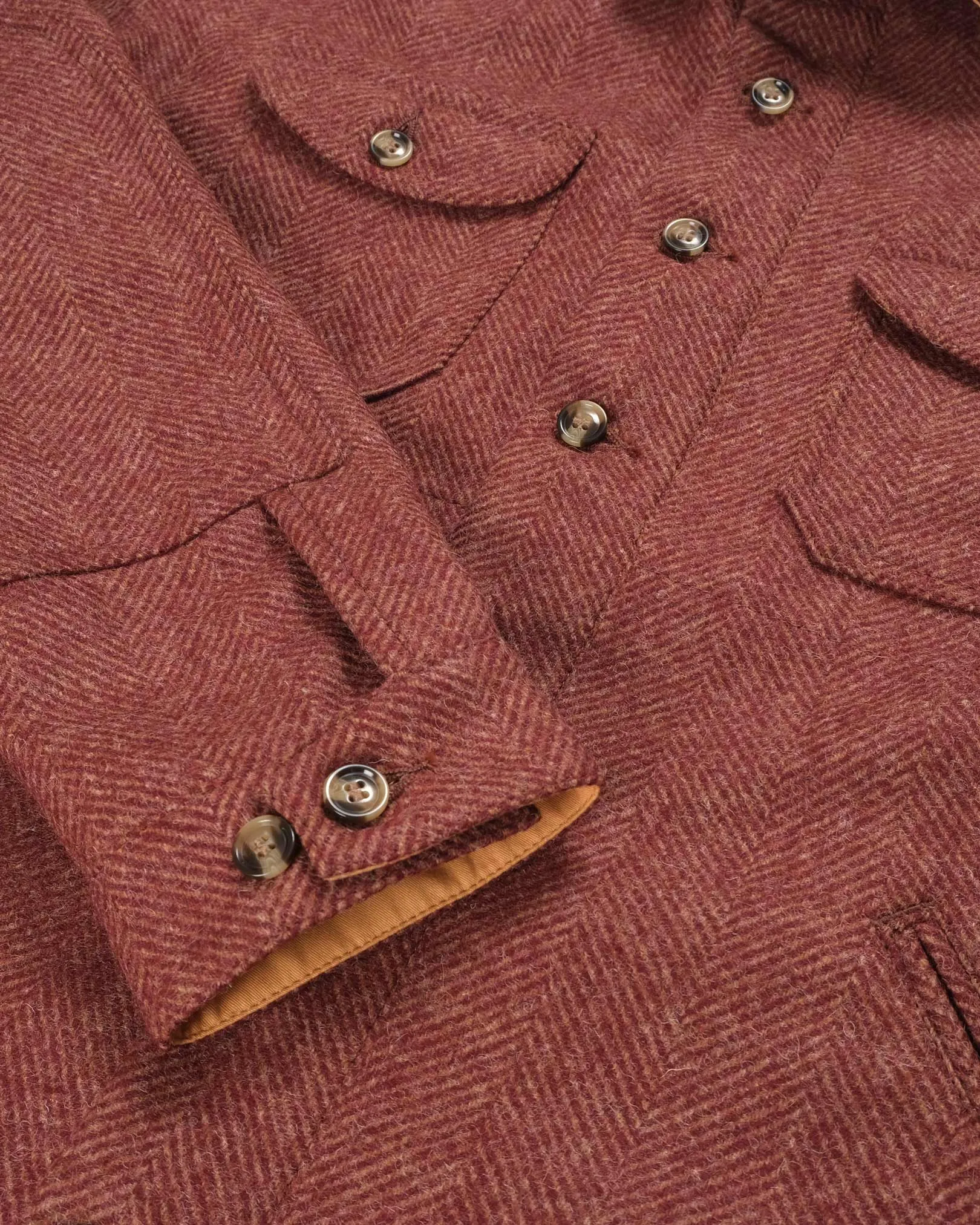 Crissman Overshirt Brick Herringbone sold by Brooklyn Clothing Co. product image thumbnail 5