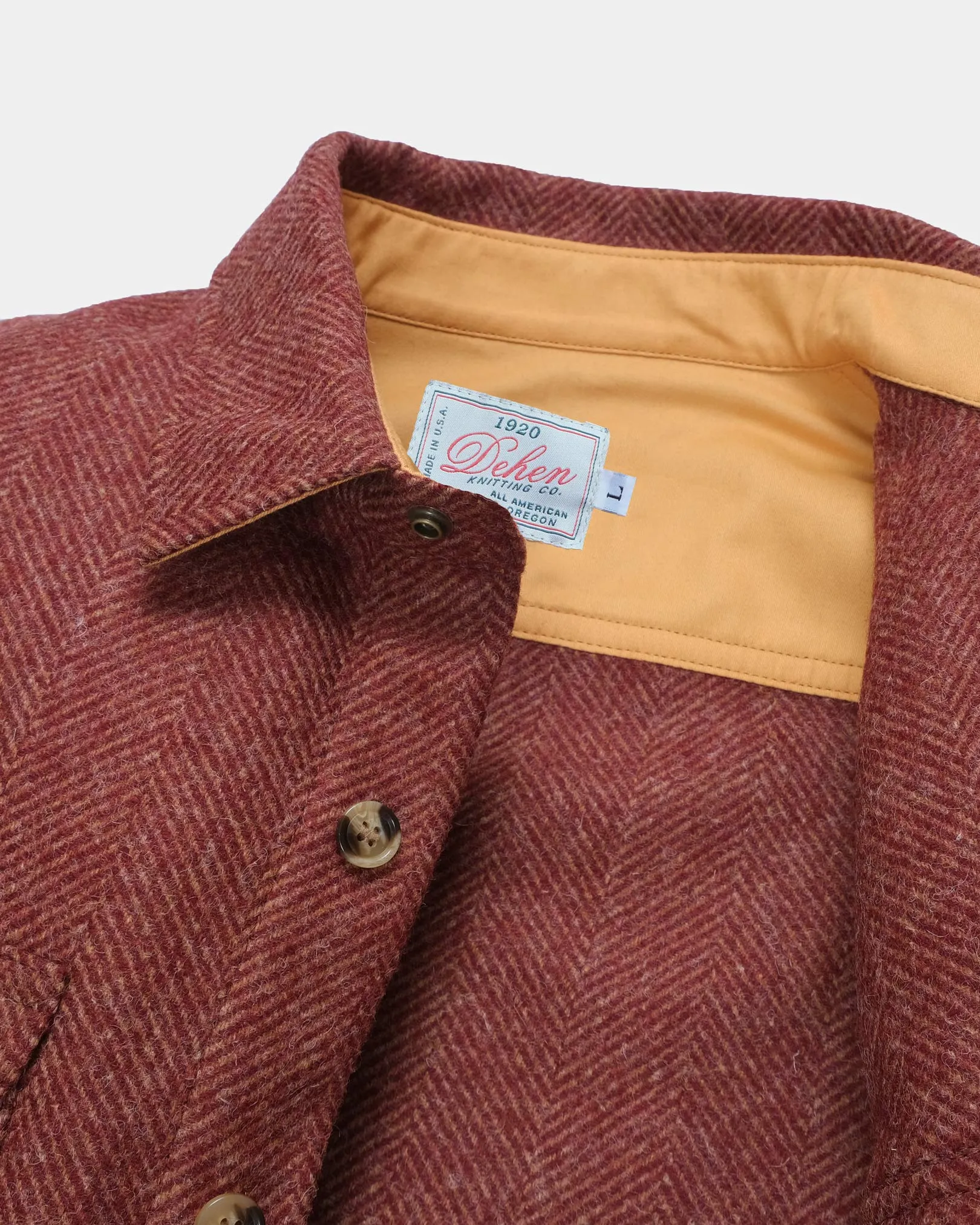 Crissman Overshirt Brick Herringbone sold by Brooklyn Clothing Co. product image thumbnail 4