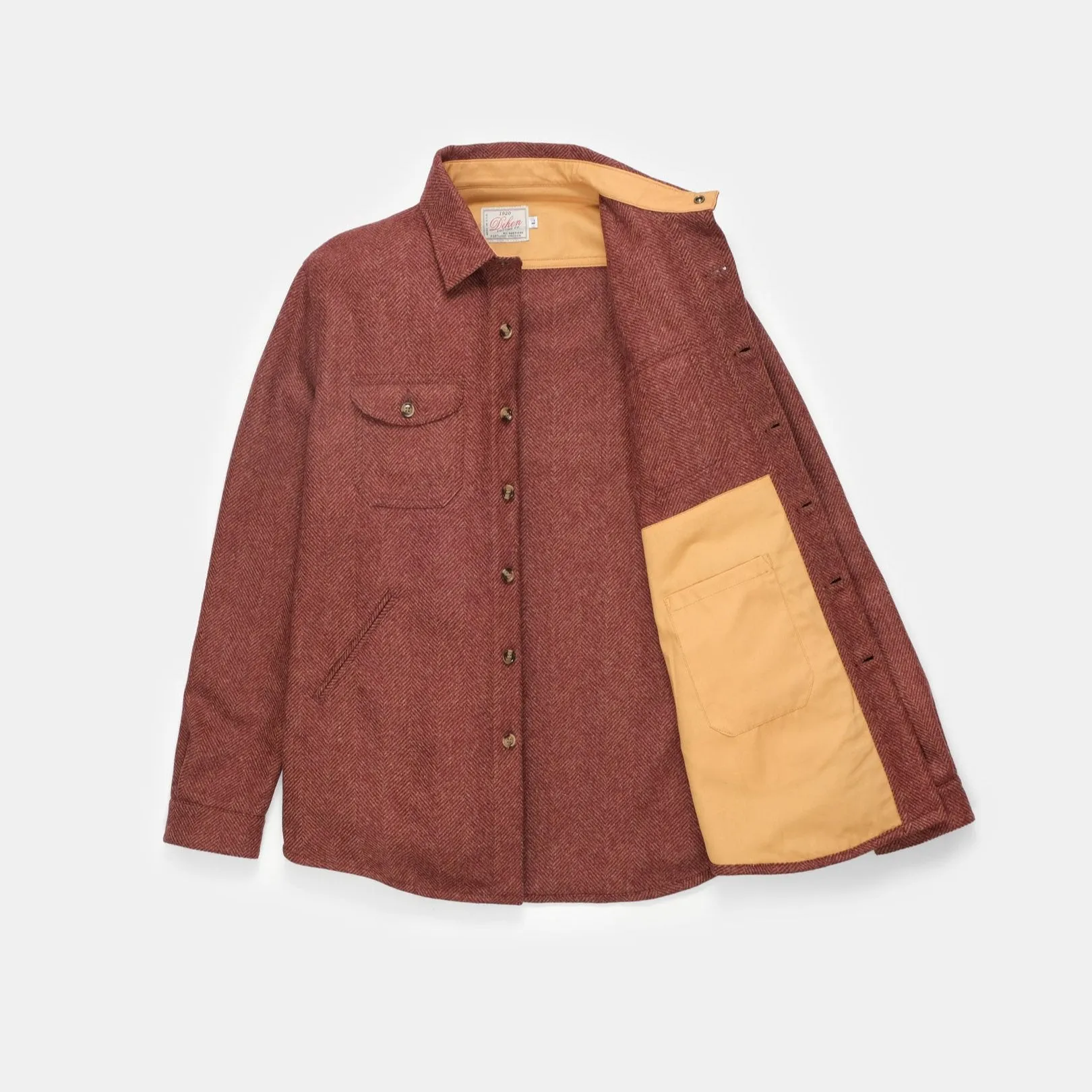 Crissman Overshirt Brick Herringbone sold by Brooklyn Clothing Co. product image thumbnail 2