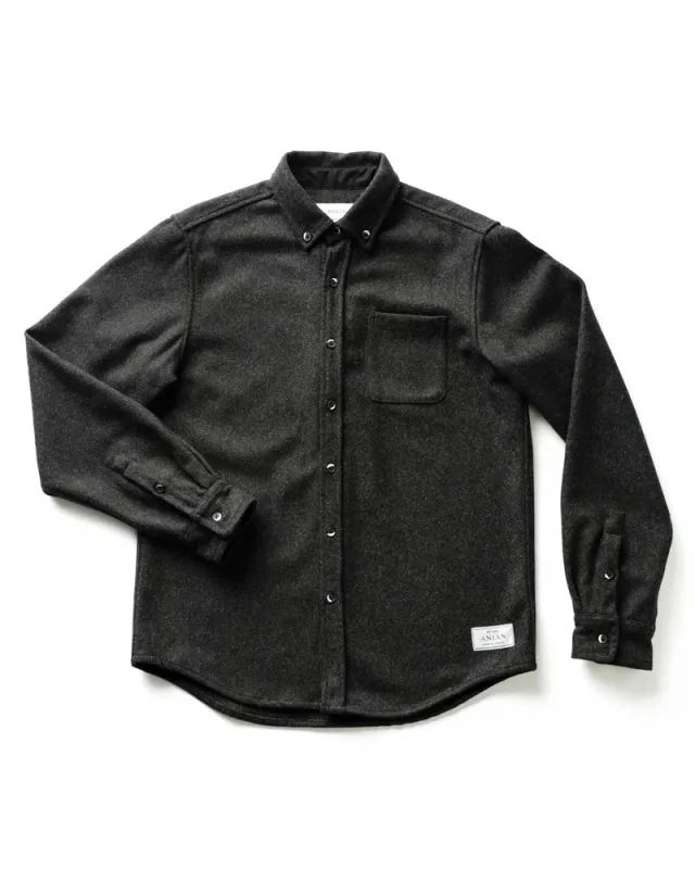 The Modern Melton Wool Charcoal sold by Brooklyn Clothing Co.