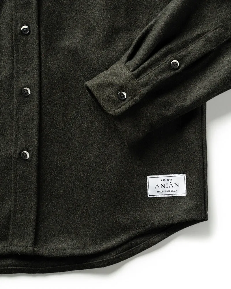 The Modern Melton Wool Olive sold by Brooklyn Clothing Co. product image thumbnail 2