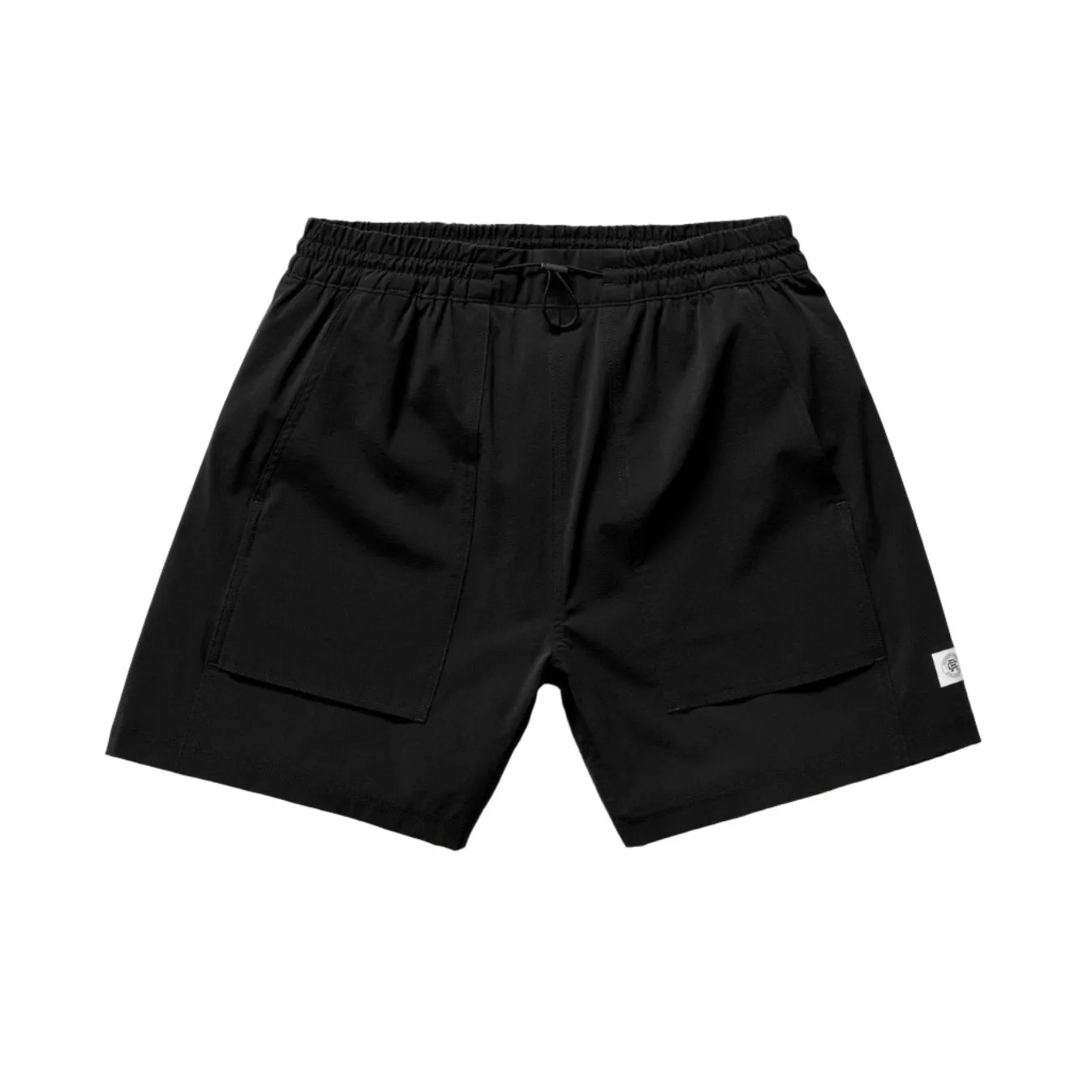 Stretch Nylon Utility Swim Short 6" Black sold by Brooklyn Clothing Co.