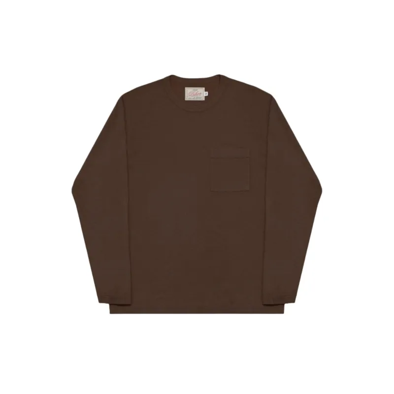Heavy Duty Long Sleeve Pocket Tee Brown sold by Brooklyn Clothing Co.