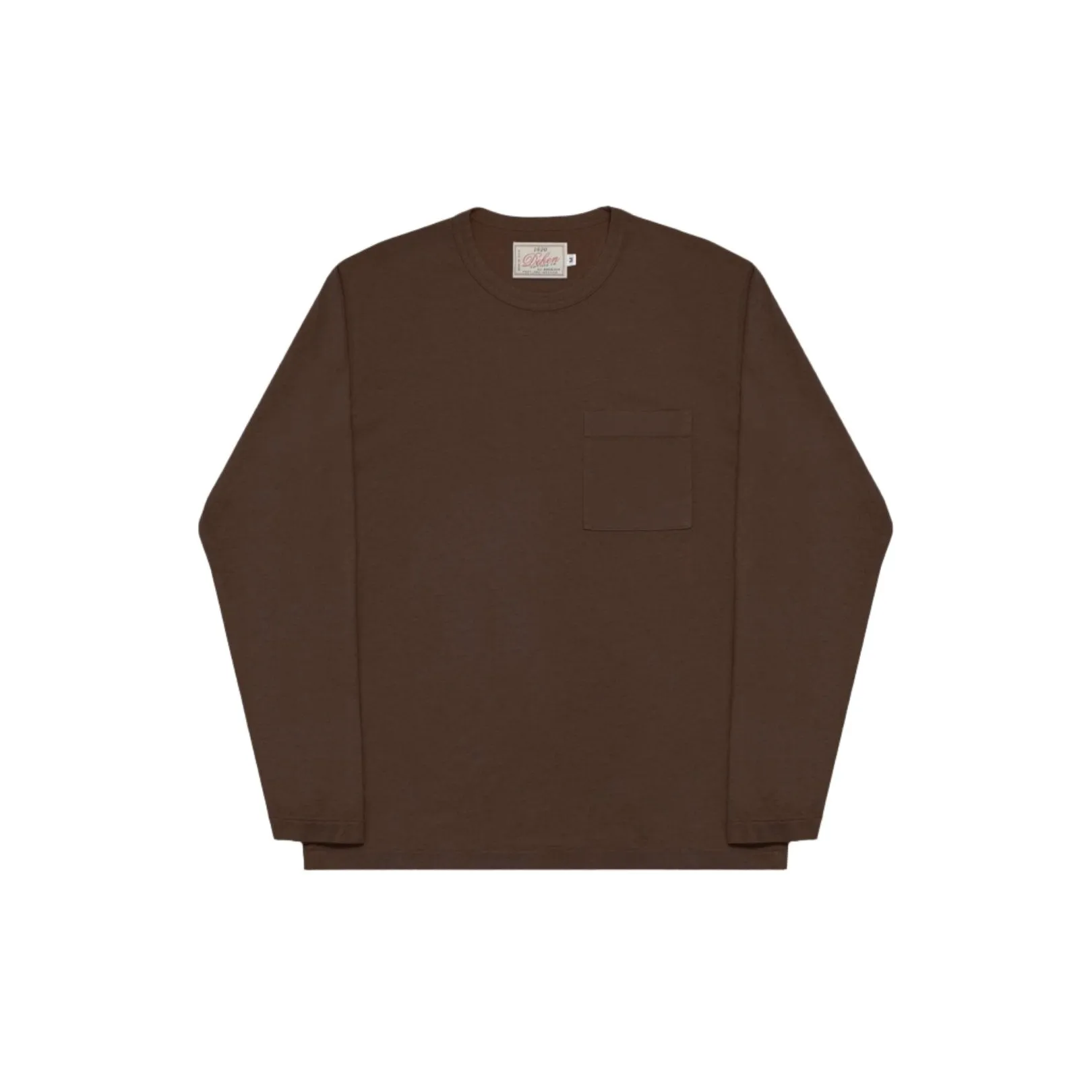 Heavy Duty Long Sleeve Pocket Tee Brown sold by Brooklyn Clothing Co.