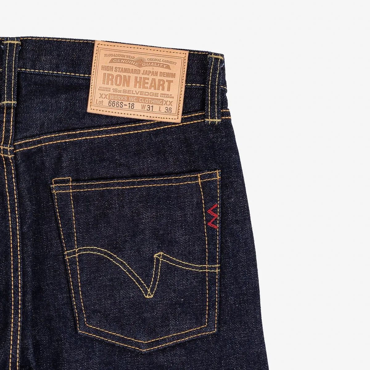 IH-666S-18 18oz Vintage Selvedge Denim Slim Straight Indigo sold by Brooklyn Clothing Co. product image thumbnail 4