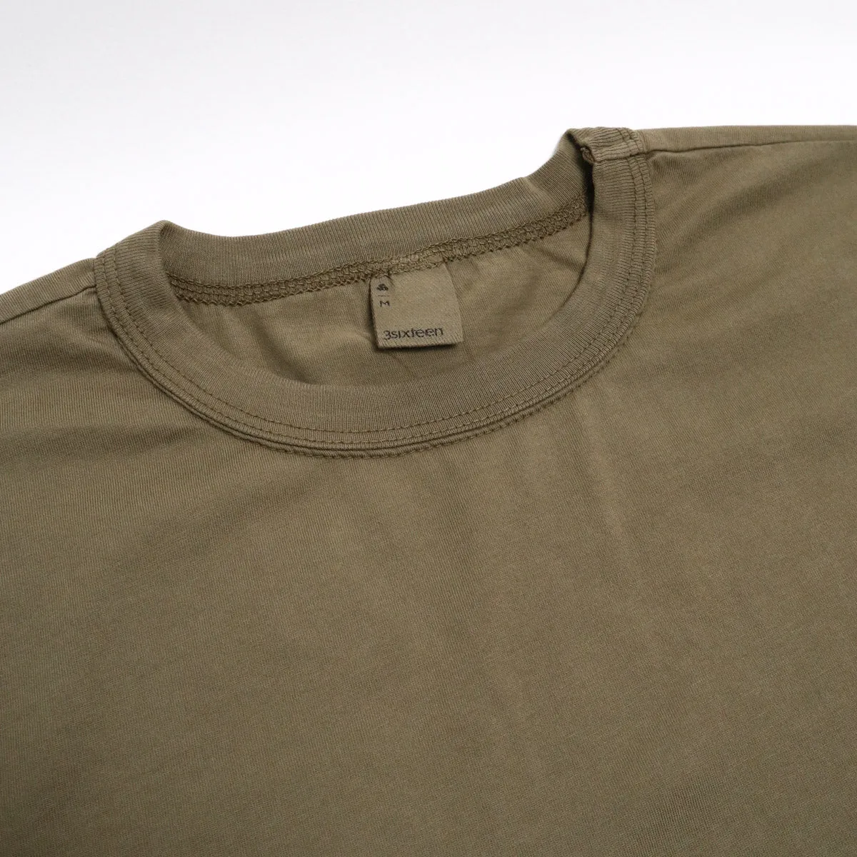 Garment Dyed Pima Tee Military Green sold by Brooklyn Clothing Co. product image thumbnail 2
