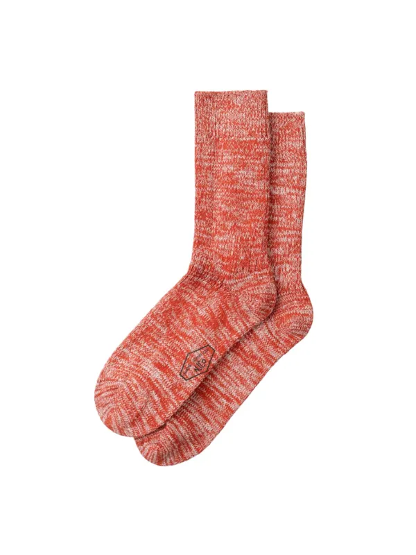 Chunky Socks Red Melange sold by Brooklyn Clothing Co.