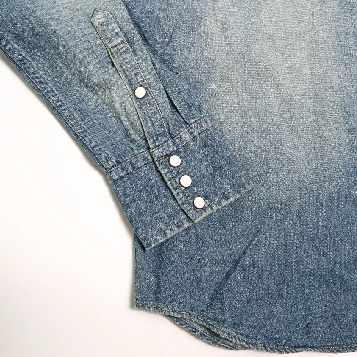 4894HW Denim Western Shirt Hand Wash Indigo Blue sold by Brooklyn Clothing Co. product image thumbnail 4