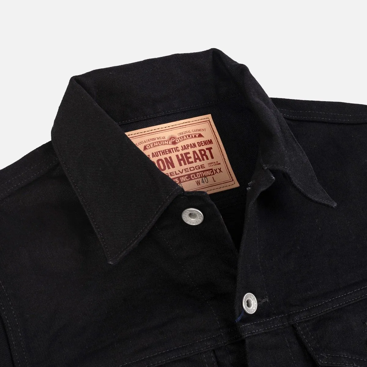 IHJ-86-BLK 14oz Selvedge Denim Modified Type III Jacket Black/Black sold by Brooklyn Clothing Co. product image thumbnail 4