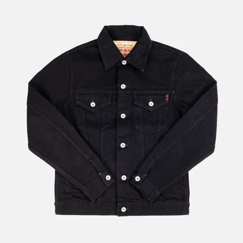 IHJ-86-BLK 14oz Selvedge Denim Modified Type III Jacket Black/Black sold by Brooklyn Clothing Co.