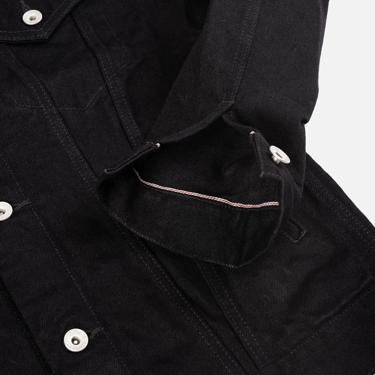 IHJ-86-BLK 14oz Selvedge Denim Modified Type III Jacket Black/Black sold by Brooklyn Clothing Co. product image thumbnail 3
