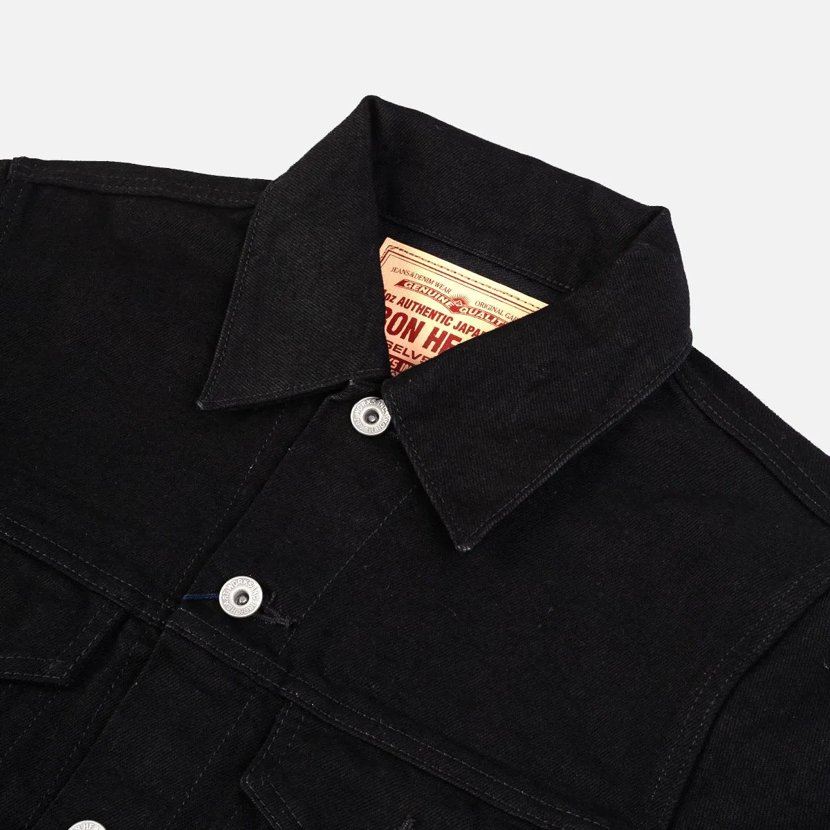 IHJ-86-BLK 14oz Selvedge Denim Modified Type III Jacket Black/Black sold by Brooklyn Clothing Co. product image thumbnail 2