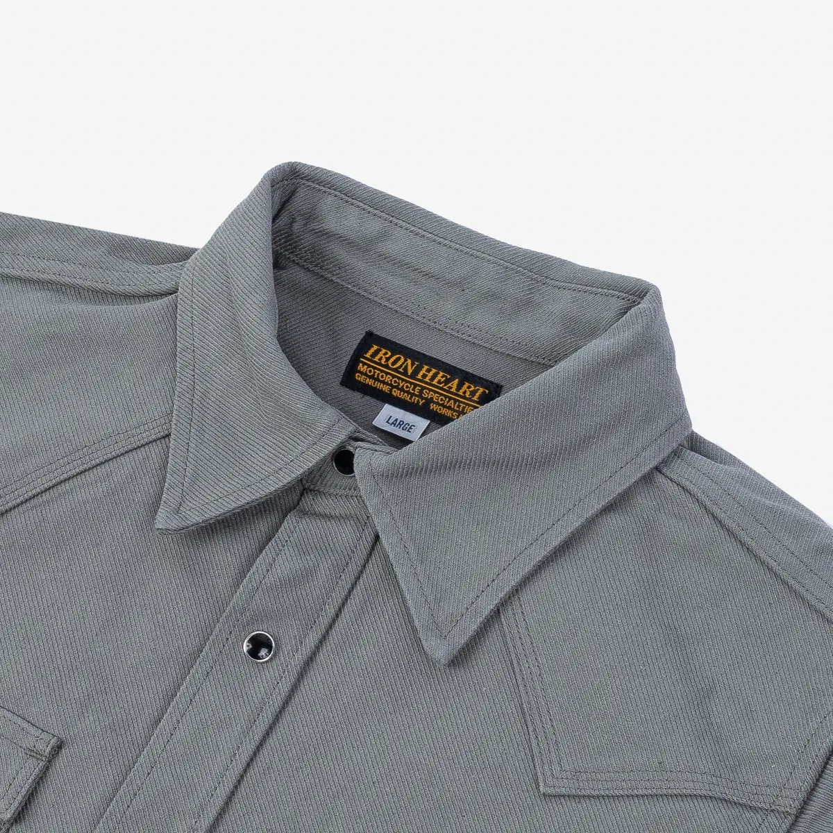 IHSH-235-GRY 13oz Military Serge Western Shirt Grey sold by Brooklyn Clothing Co. product image thumbnail 2