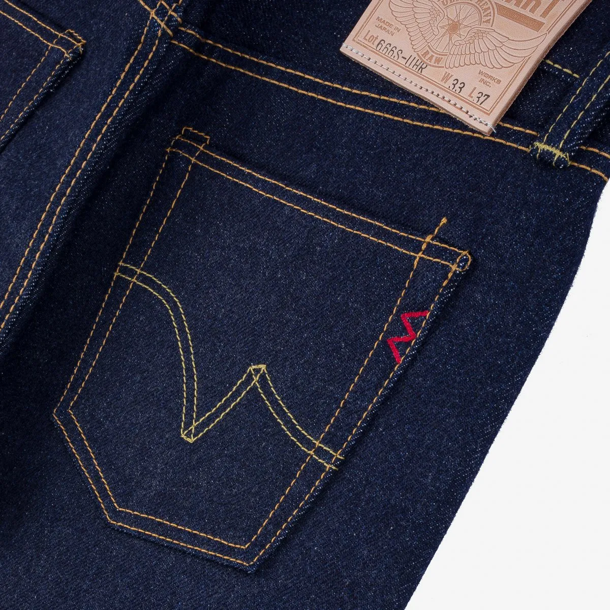 IH-666S-UHR 21/23oz Ultra Heavy Raw Selvedge Denim Slim Straight Indigo sold by Brooklyn Clothing Co. product image thumbnail 4
