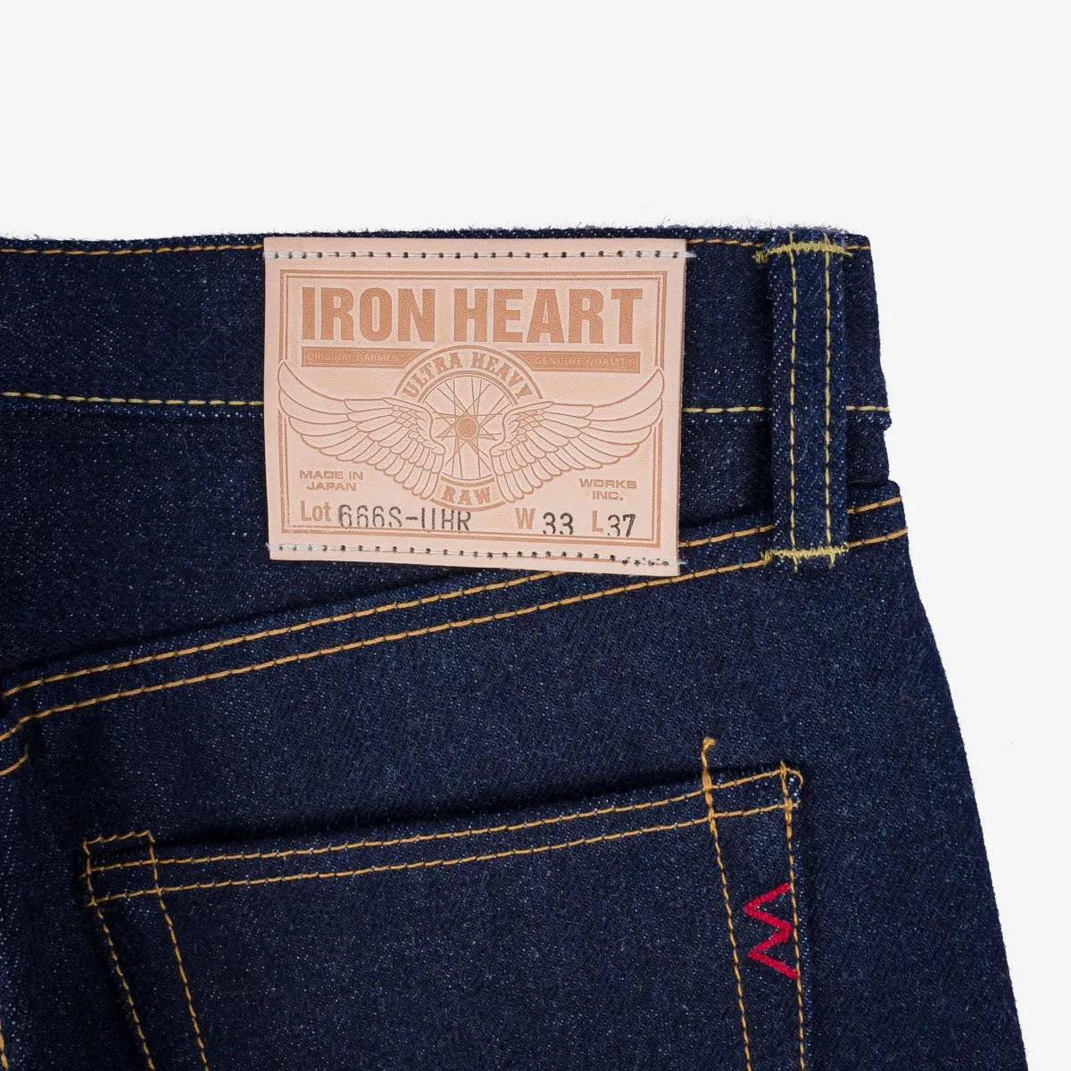 IH-666S-UHR 21/23oz Ultra Heavy Raw Selvedge Denim Slim Straight Indigo sold by Brooklyn Clothing Co. product image thumbnail 3