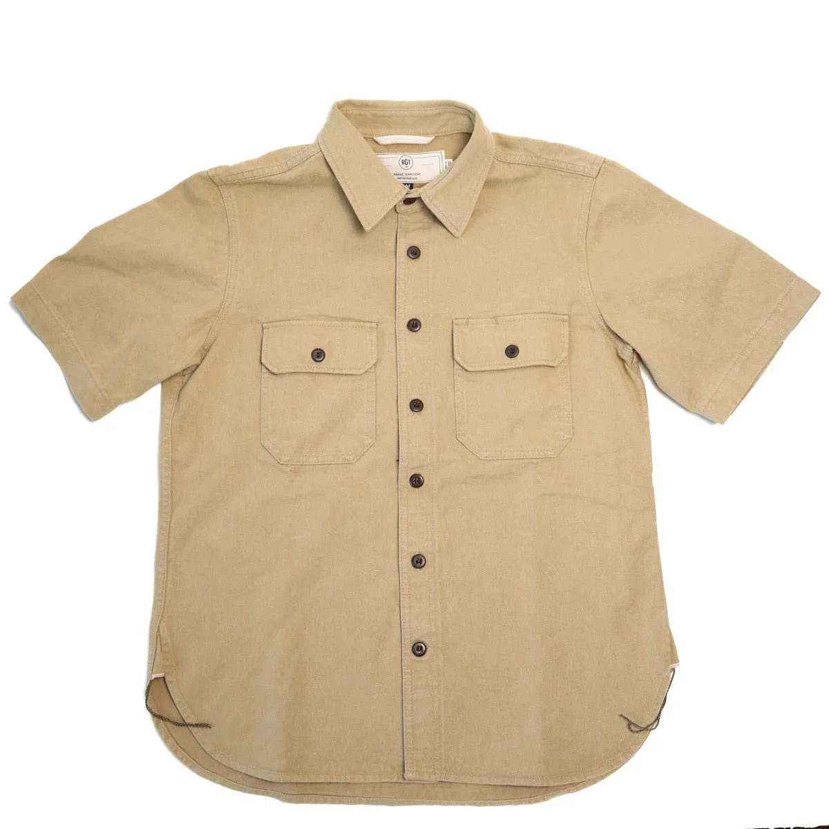 Field Shirt Rinsed Khaki Selvedge sold by Brooklyn Clothing Co.