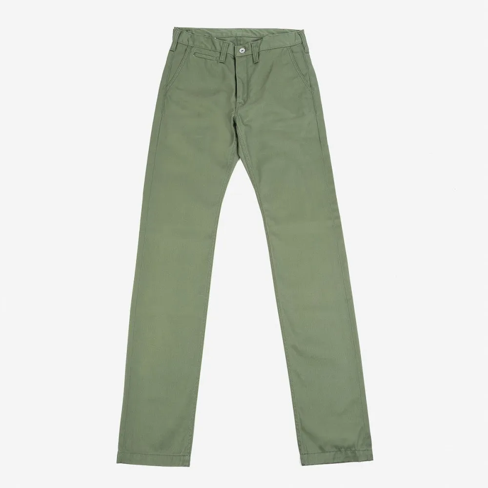 IH-721-OLV 9oz Mercerised Cotton Chino Olive sold by Brooklyn Clothing Co.
