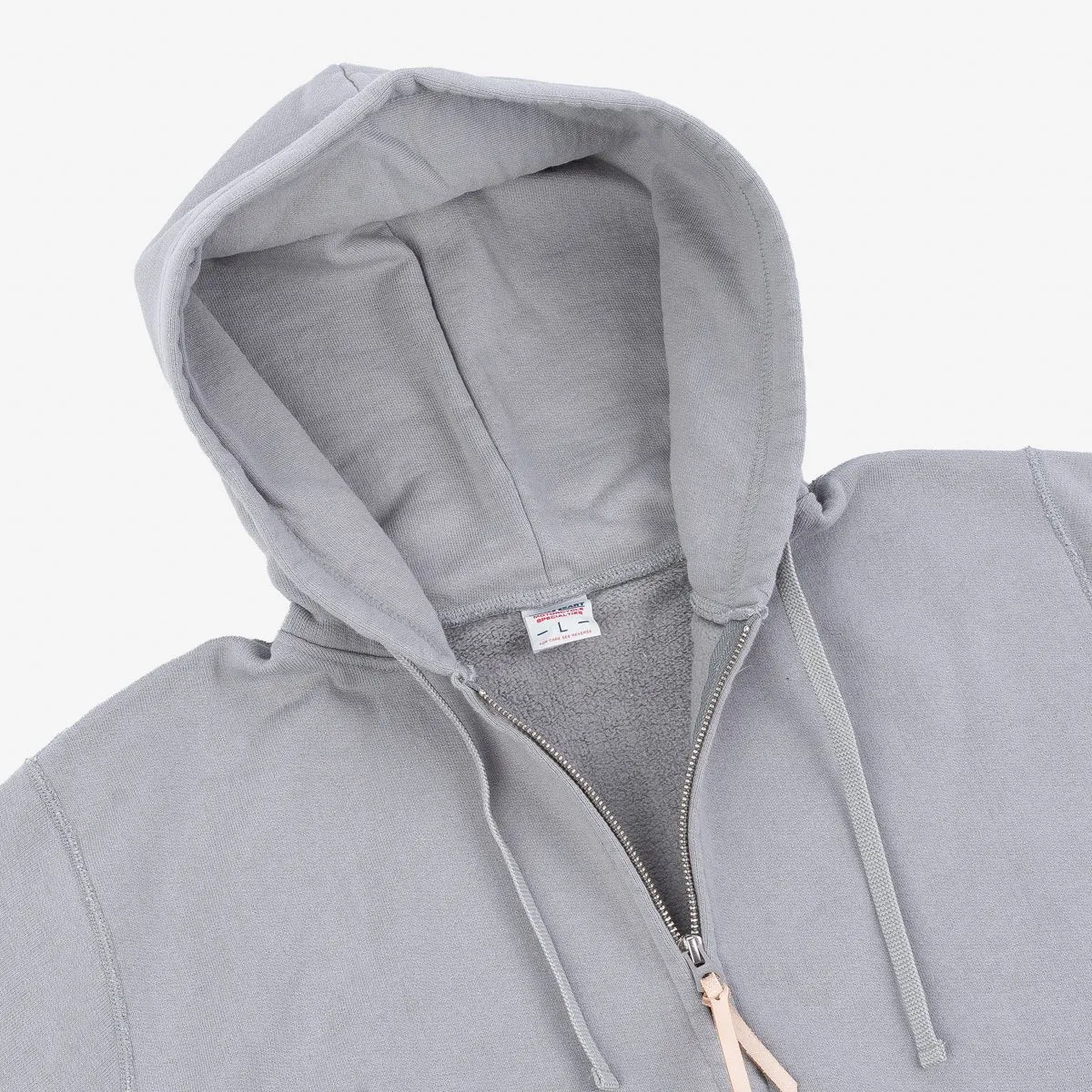 IHSW-10-GRY 14oz Ultra Heavy Loopwheel Cotton Zip Hoodie Grey sold by Brooklyn Clothing Co. product image thumbnail 3