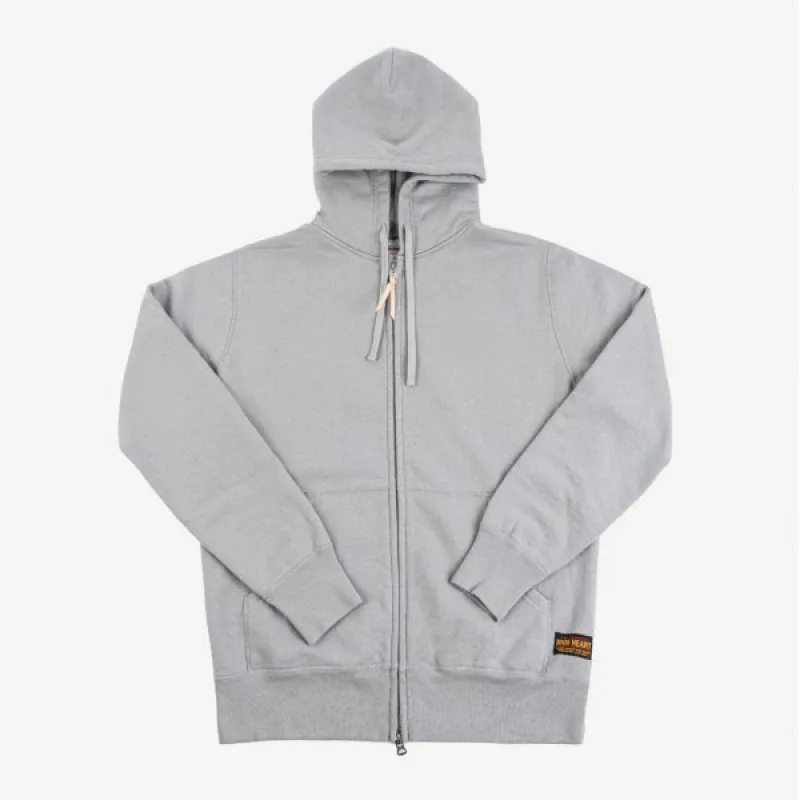 IHSW-10-GRY 14oz Ultra Heavy Loopwheel Cotton Zip Hoodie Grey sold by Brooklyn Clothing Co.