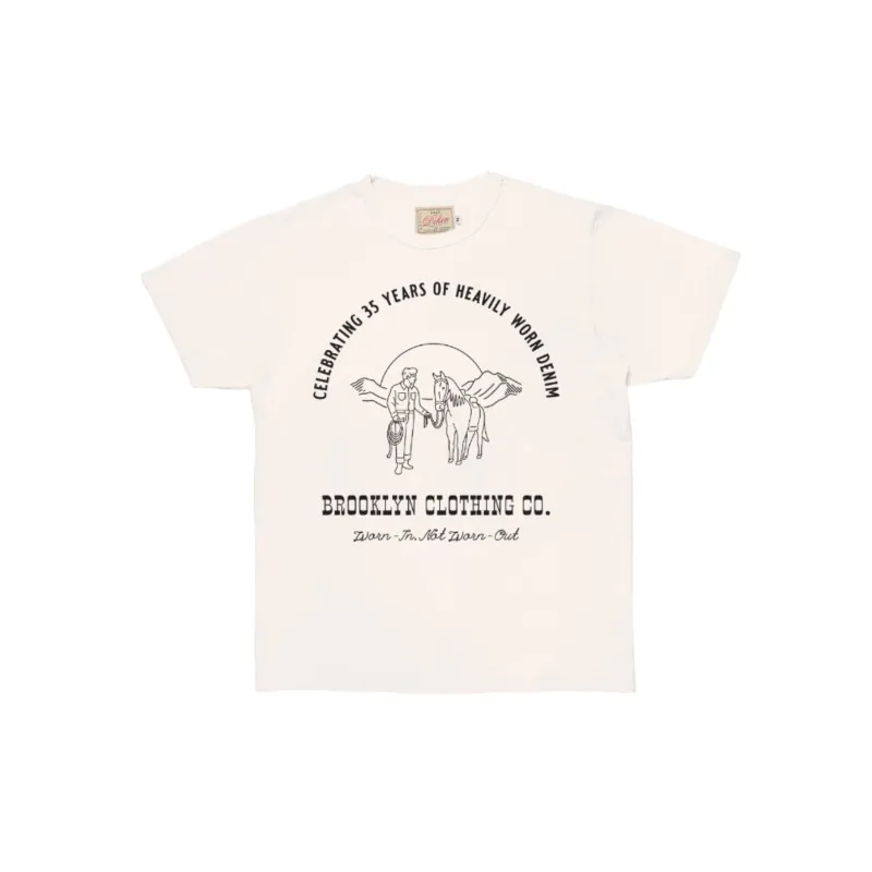 Dehen x Brooklyn Clothing 35th Anniversary Tee Natural sold by Brooklyn Clothing Co.
