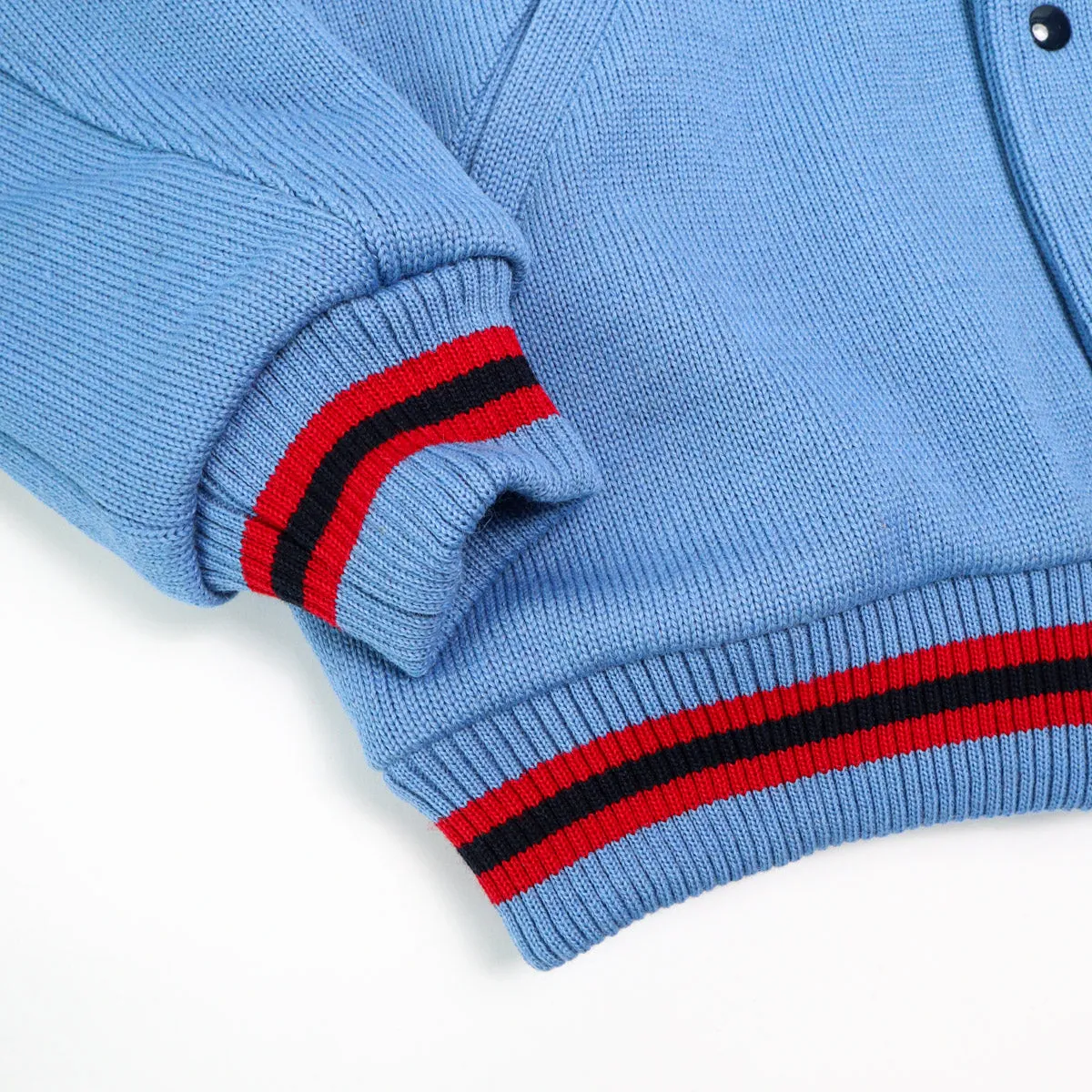 Knit Club Jacket Columbia Blue sold by Brooklyn Clothing Co. product image thumbnail 5