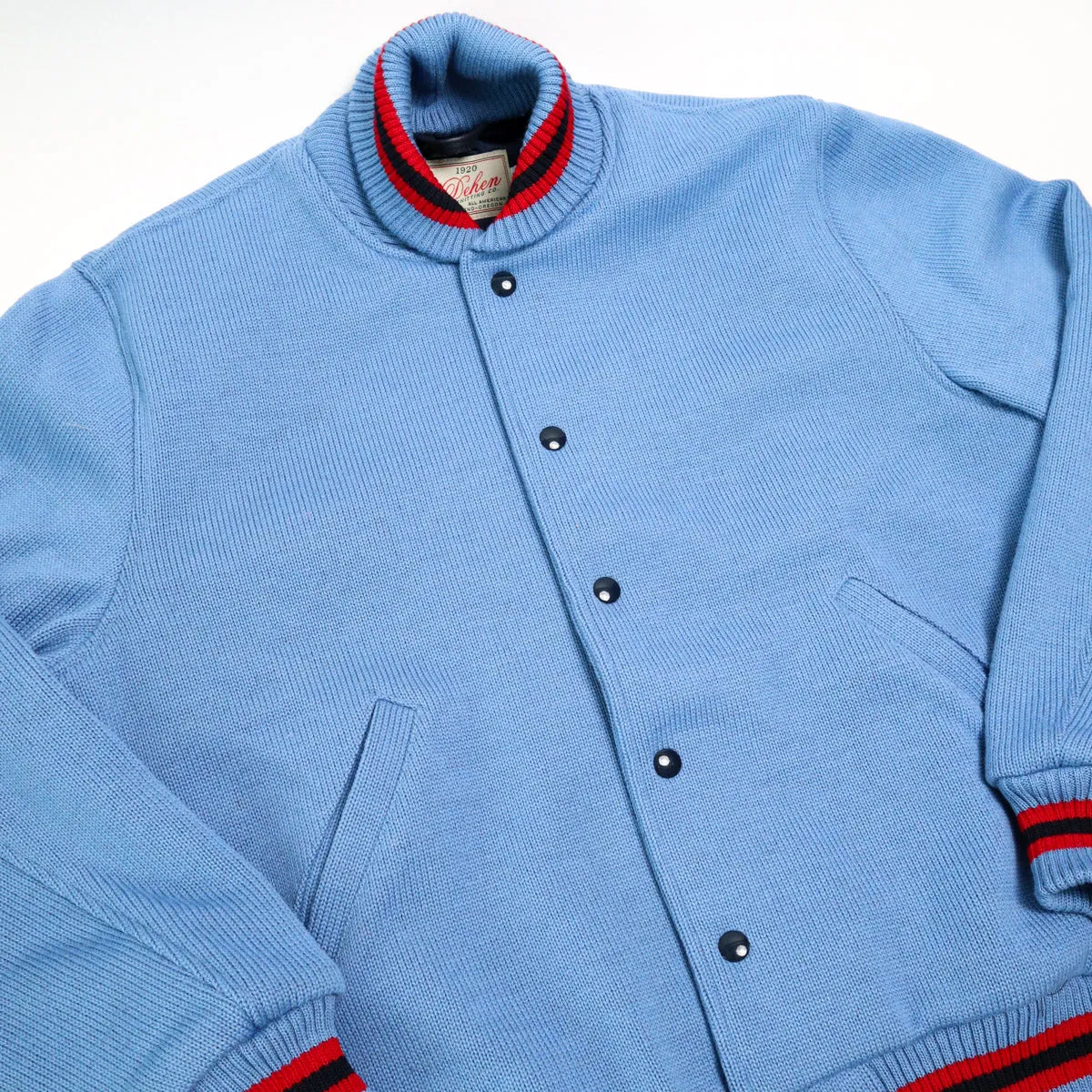 Knit Club Jacket Columbia Blue sold by Brooklyn Clothing Co. product image thumbnail 2