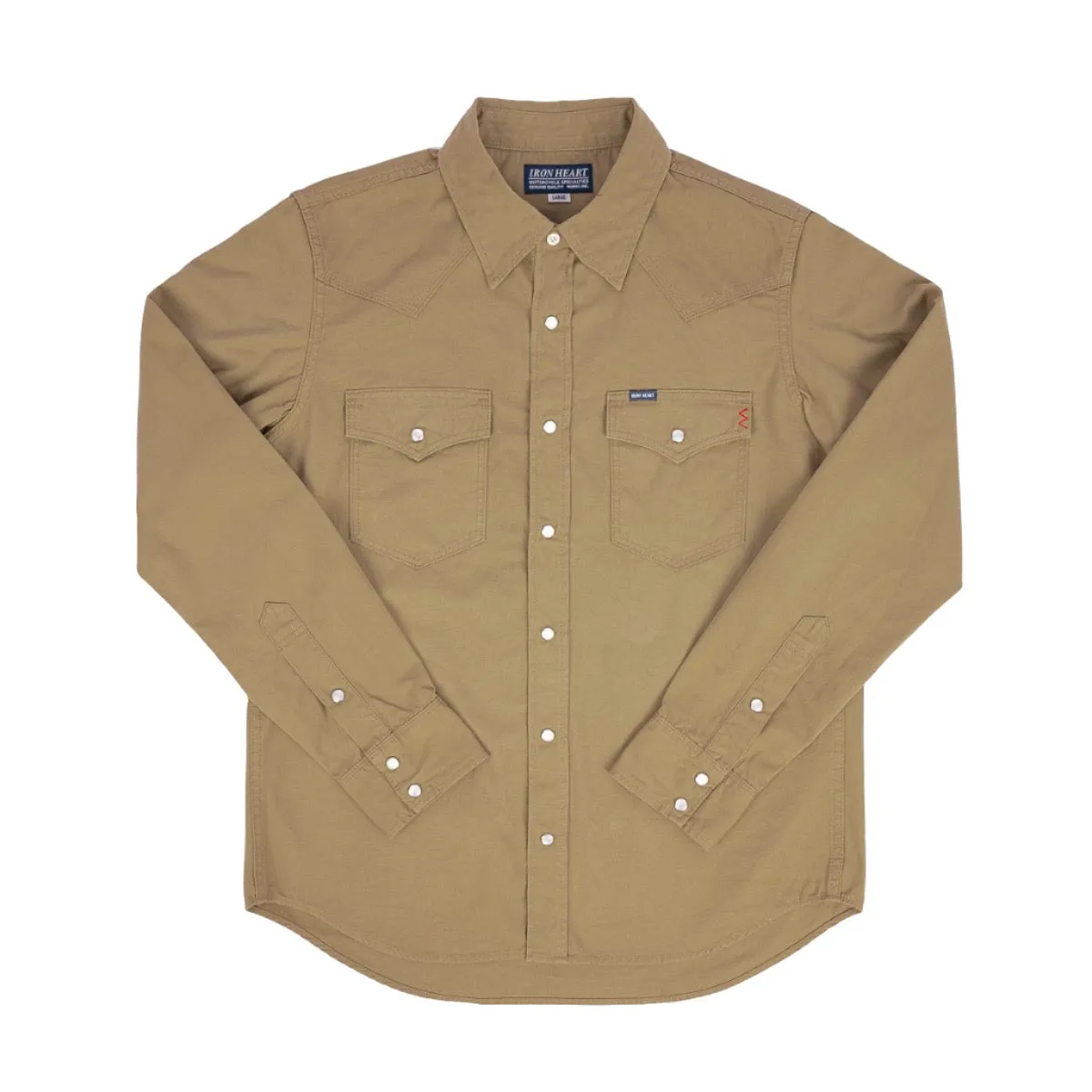 IHSH-394-KHA 7oz Fatigue Cloth Western Shirt Khaki sold by Brooklyn Clothing Co.