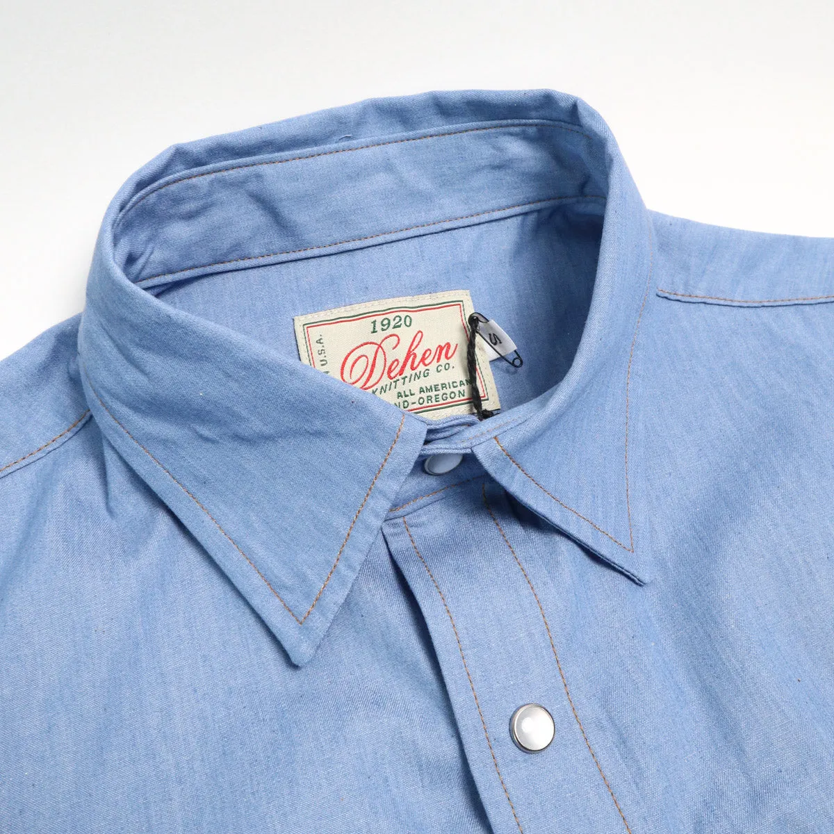Drover Shirt Chambray Light Indigo sold by Brooklyn Clothing Co. product image thumbnail 2