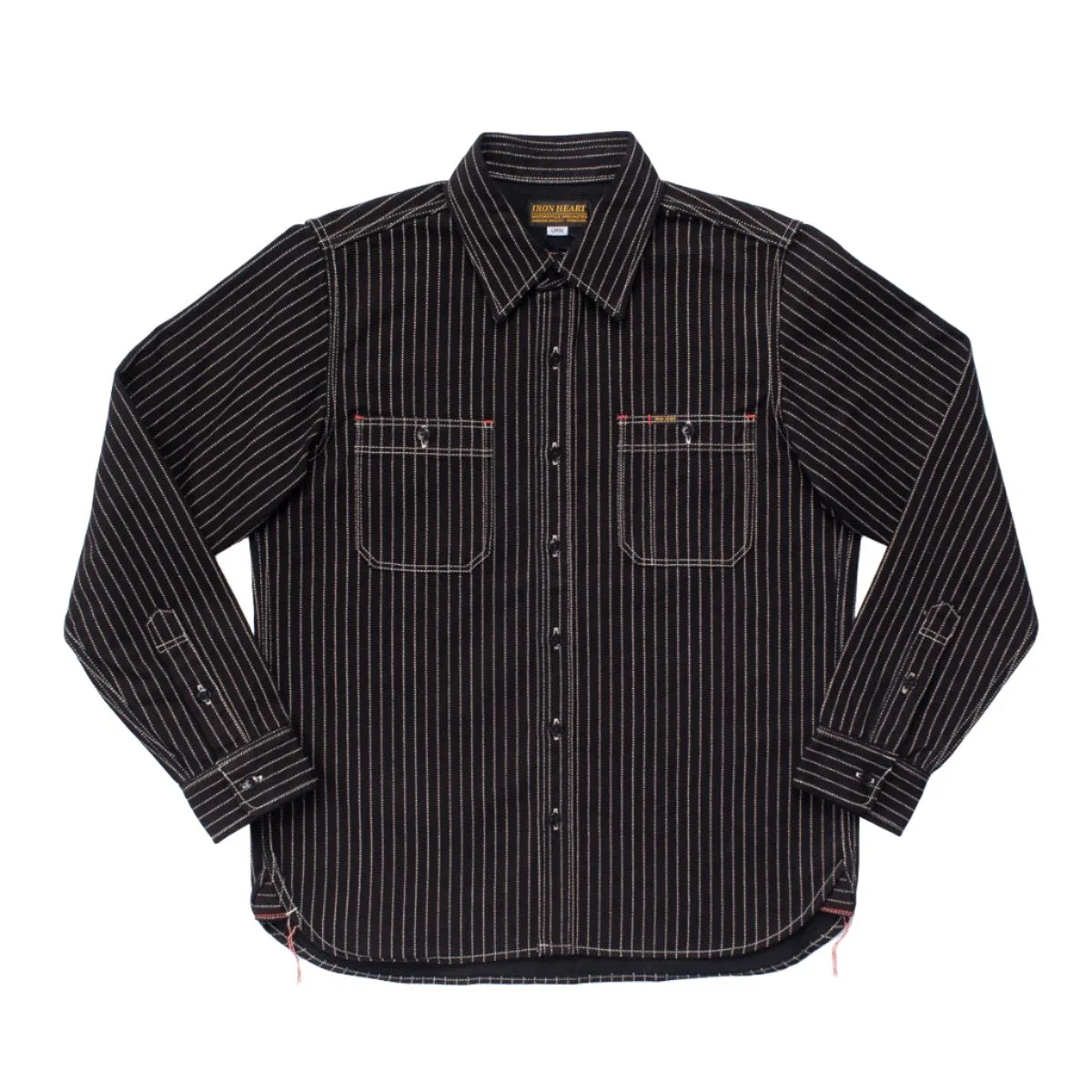 IHSH-266-BLK 12oz Wabash Work Shirt Black With Black Buttons sold by Brooklyn Clothing Co.