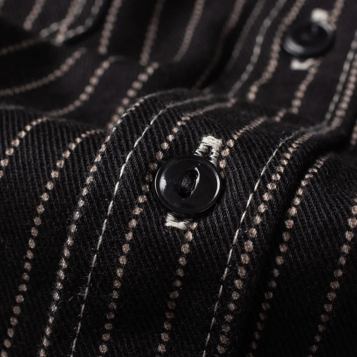 IHSH-266-BLK 12oz Wabash Work Shirt Black With Black Buttons sold by Brooklyn Clothing Co. product image thumbnail 4