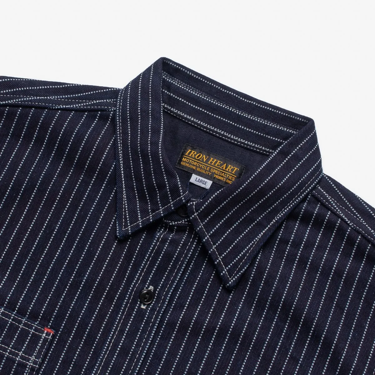 IHSH-266-IND 12oz Wabash Work Shirt Indigo With Black Buttons sold by Brooklyn Clothing Co. product image thumbnail 2