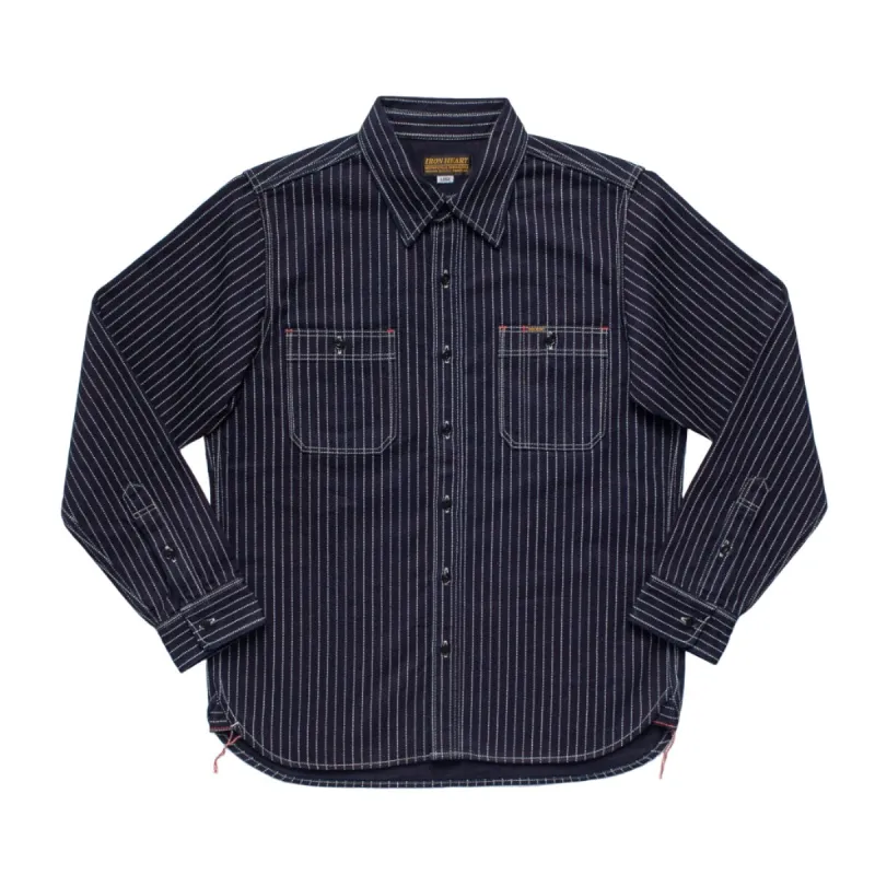 IHSH-266-IND 12oz Wabash Work Shirt Indigo With Black Buttons sold by Brooklyn Clothing Co.