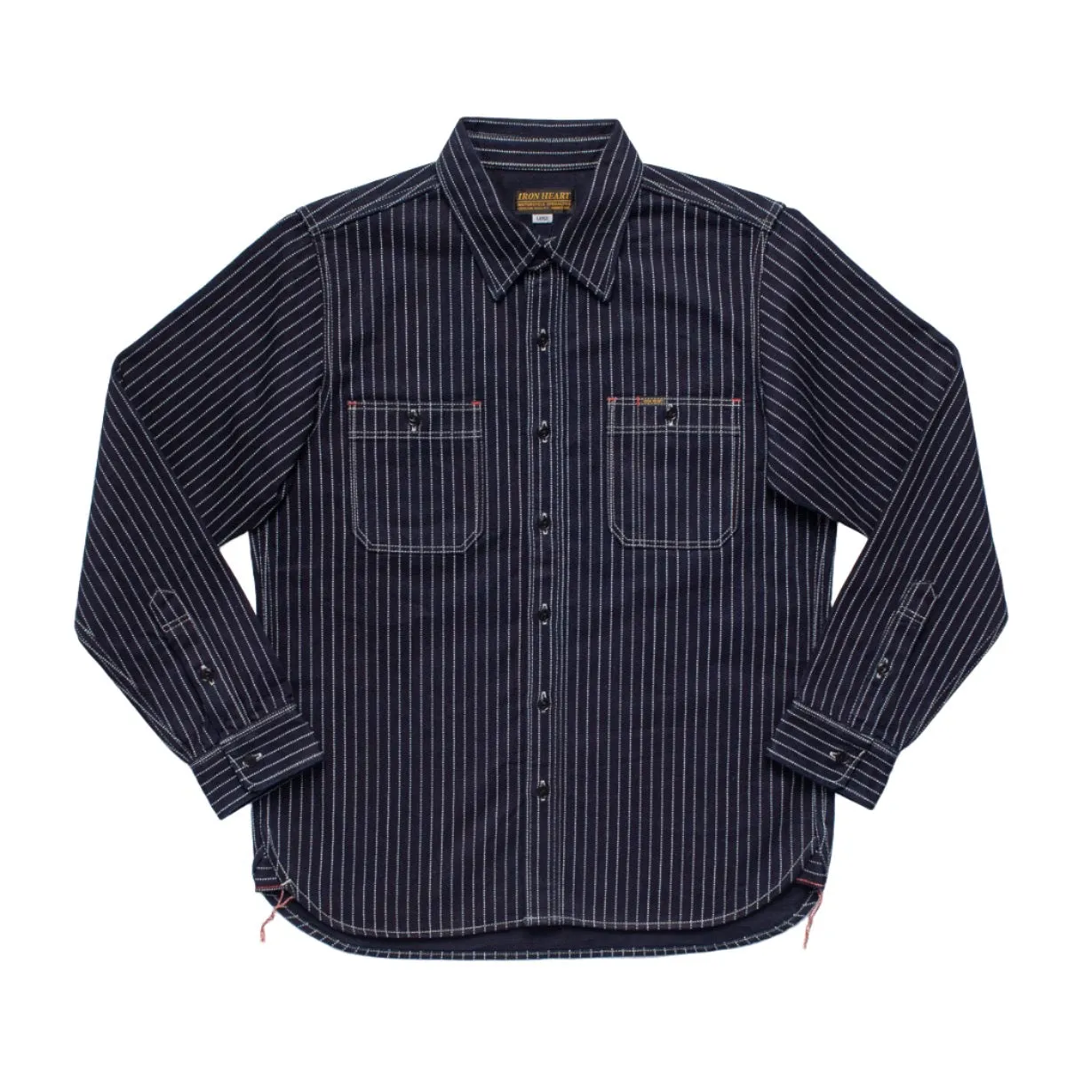 IHSH-266-IND 12oz Wabash Work Shirt Indigo With Black Buttons sold by Brooklyn Clothing Co.