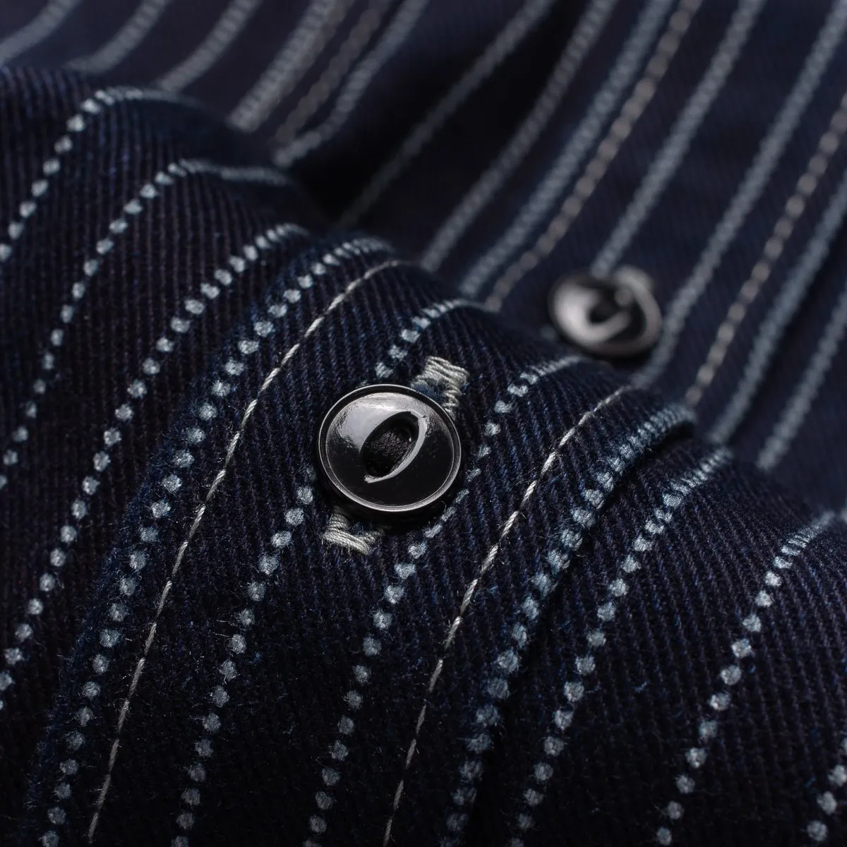 IHSH-266-IND 12oz Wabash Work Shirt Indigo With Black Buttons sold by Brooklyn Clothing Co. product image thumbnail 4