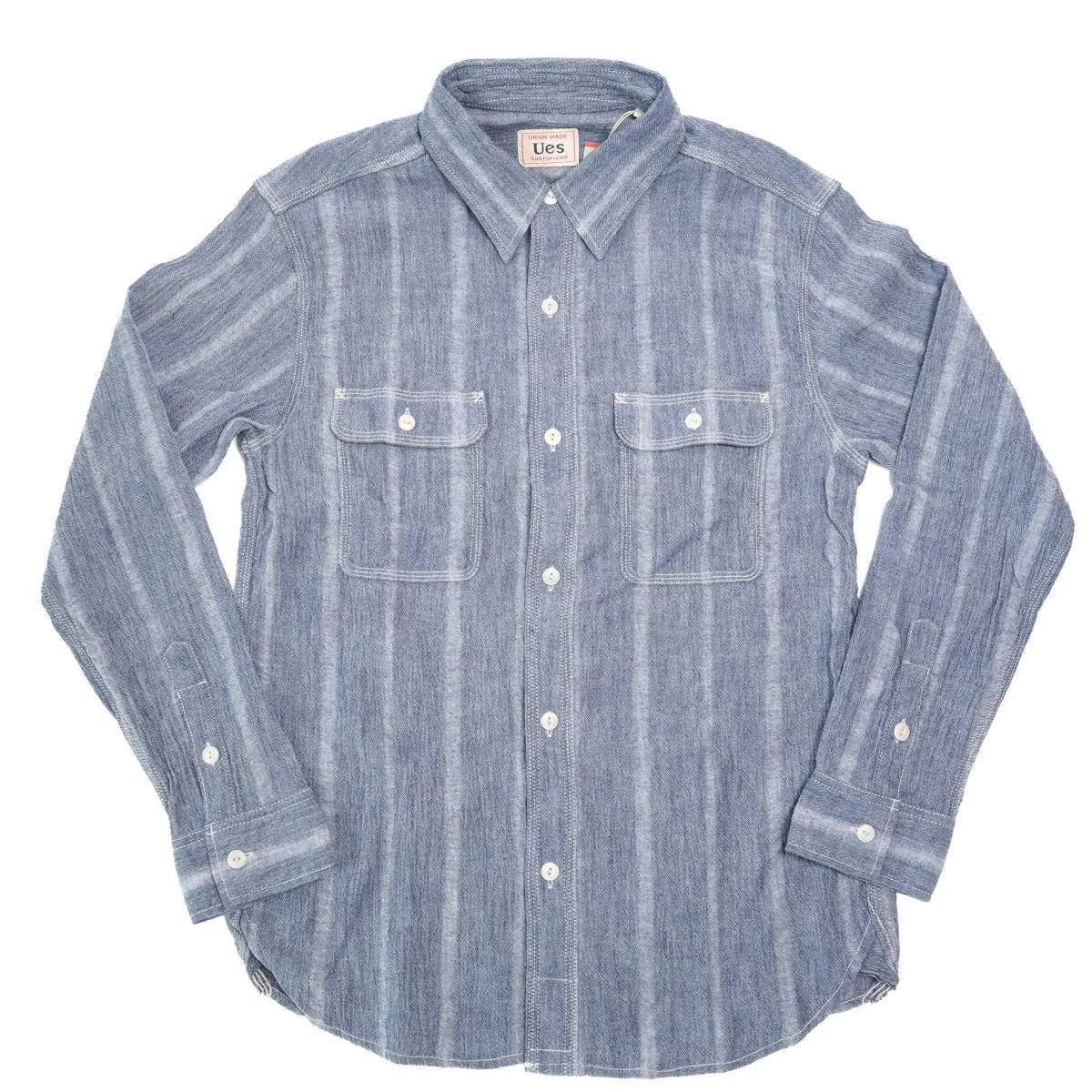 Twisted Yarn Triple Stitch Shirt Chambray sold by Brooklyn Clothing Co.
